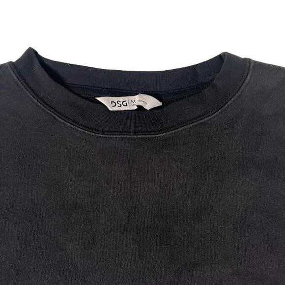 DSG Black cropped women's M comfy crewneck sweatshirt - Picture 3 of 4